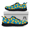 Cheese Slice Print Pattern Black Sneaker-grizzshop