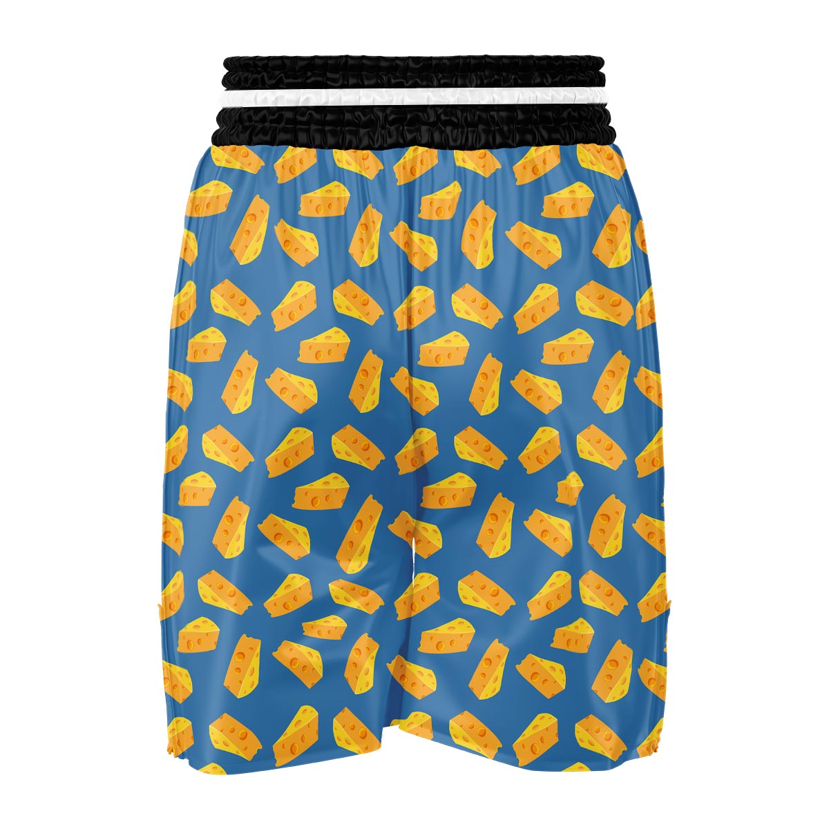 Cheese Slice Print Pattern Boxing Shorts-grizzshop