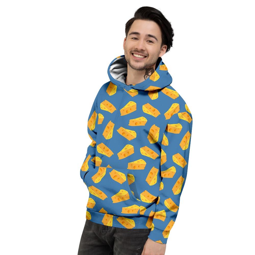 Cheese Slice Print Pattern Men's Hoodie-grizzshop