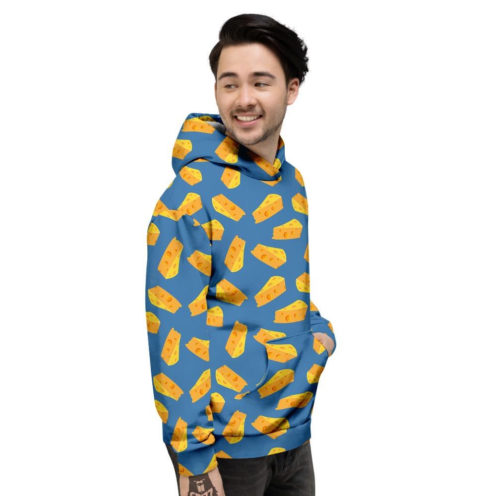 Cheese Slice Print Pattern Men's Hoodie-grizzshop