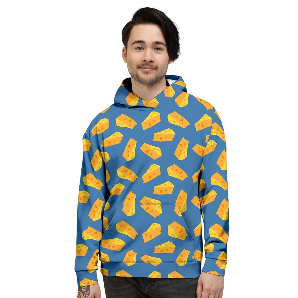 Cheese Slice Print Pattern Men's Hoodie-grizzshop