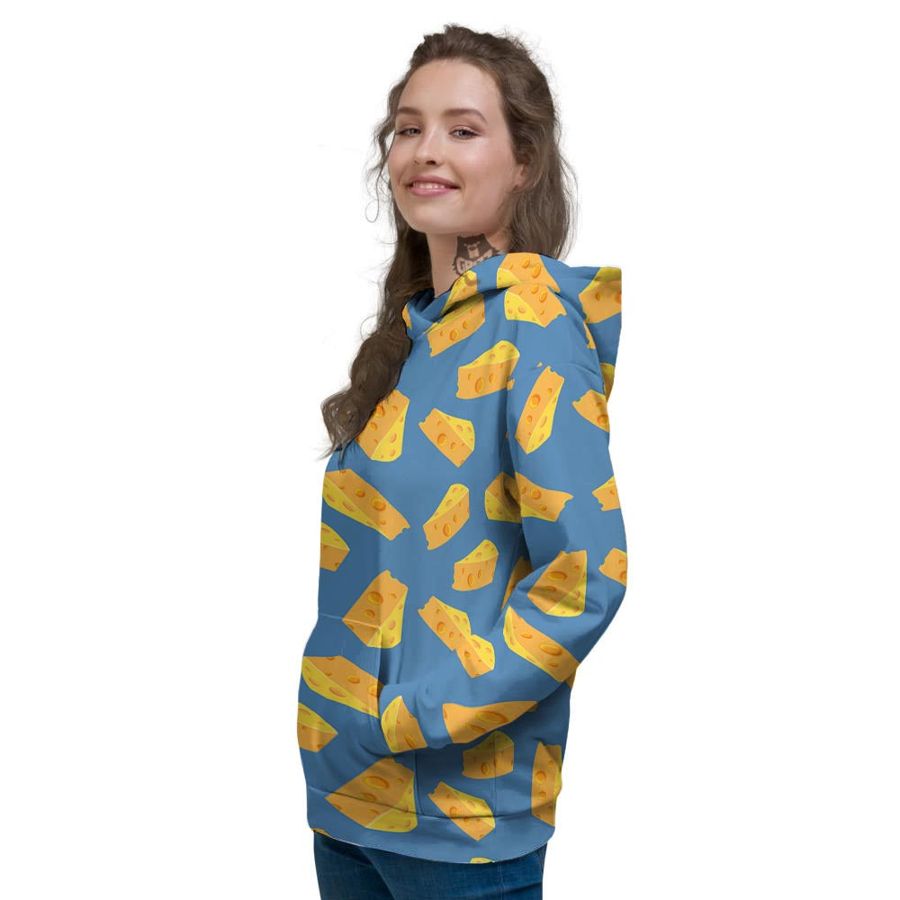 Cheese Slice Print Pattern Women's Hoodie-grizzshop