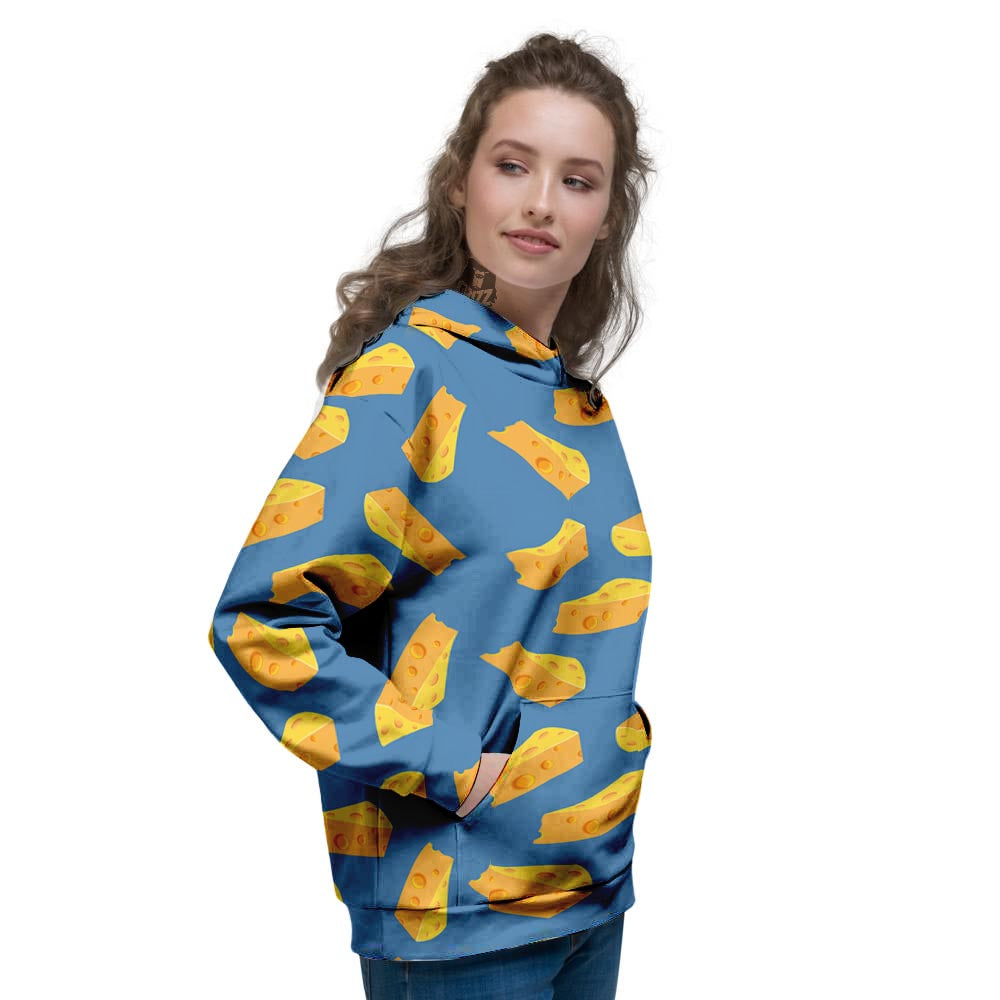 Cheese Slice Print Pattern Women's Hoodie-grizzshop
