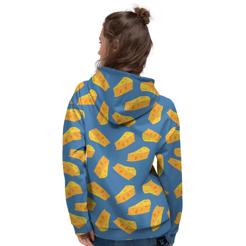 Cheese Slice Print Pattern Women's Hoodie-grizzshop