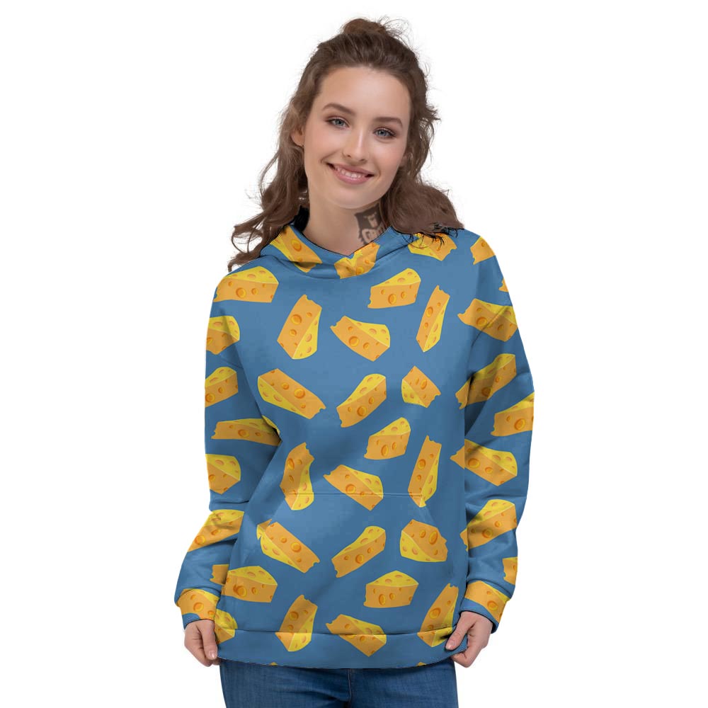 Cheese Slice Print Pattern Women's Hoodie-grizzshop