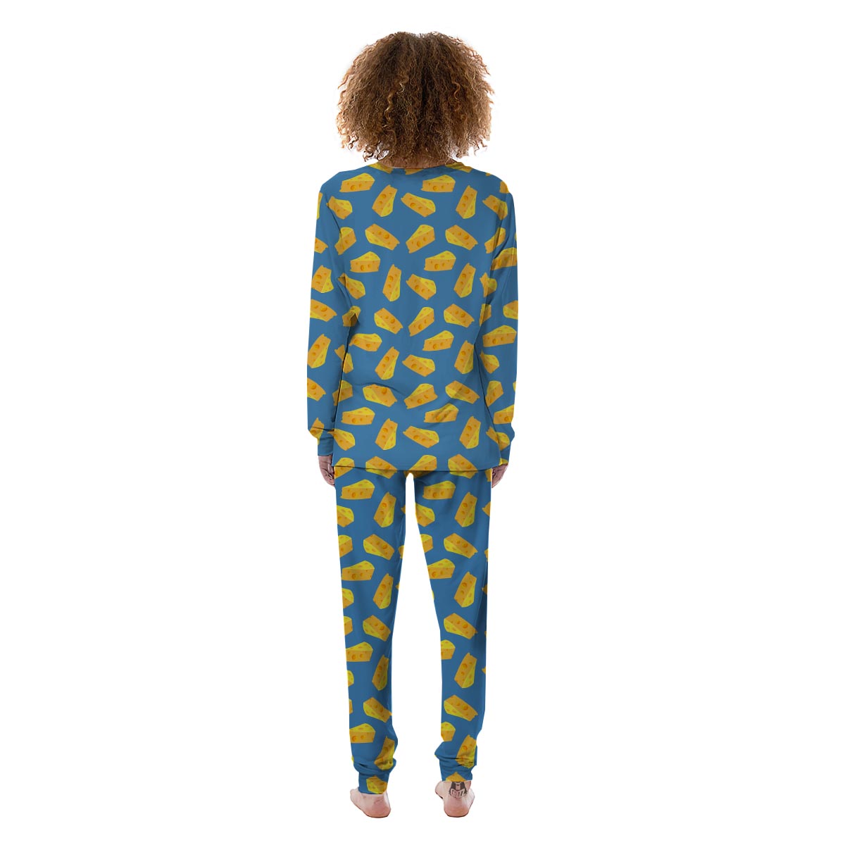 Cheese Slice Print Pattern Women's Pajamas-grizzshop