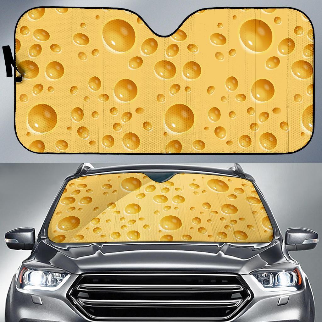 Cheese Surface Pattern Print Car Sun Shade-grizzshop