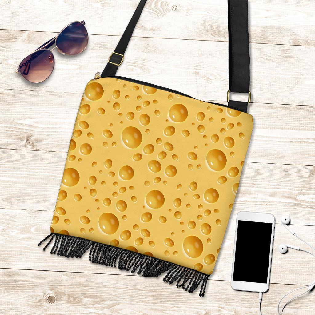 Cheese Surface Pattern Print Crossbody bags-grizzshop