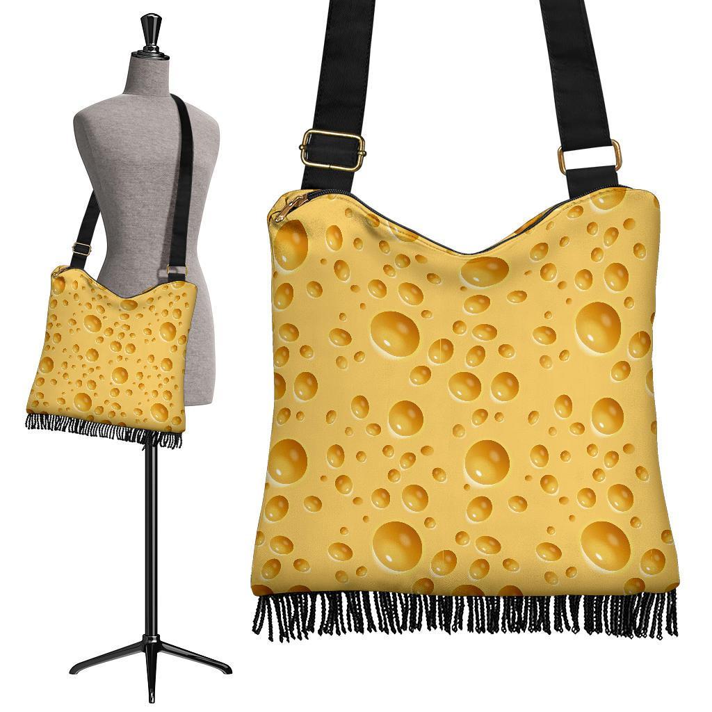 Cheese Surface Pattern Print Crossbody bags-grizzshop