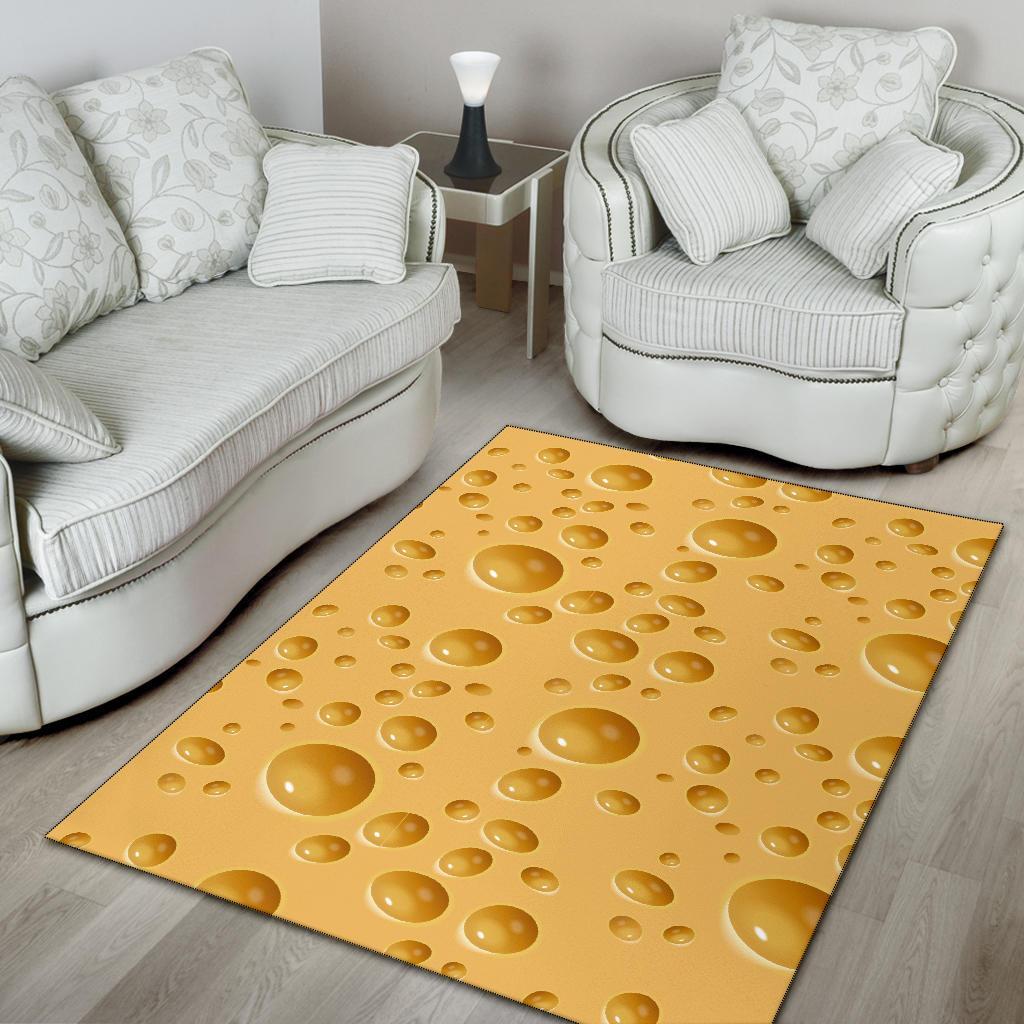 Cheese Surface Pattern Print Floor Mat-grizzshop