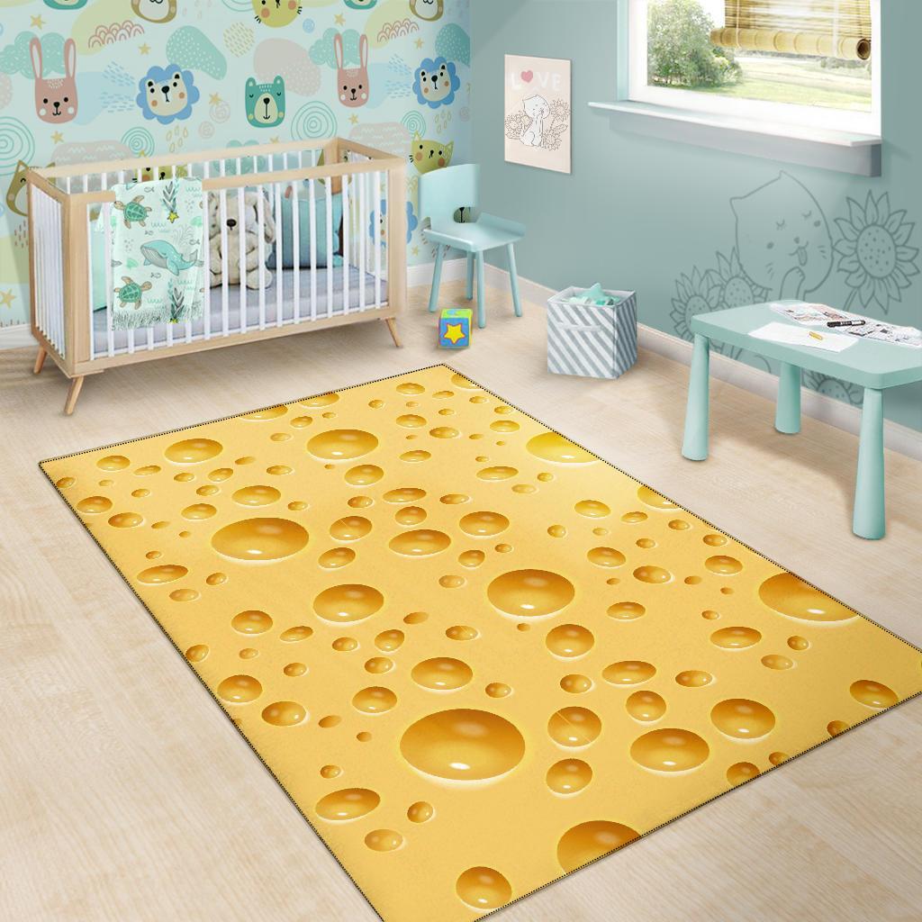 Cheese Surface Pattern Print Floor Mat-grizzshop