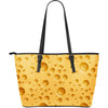 Cheese Surface Pattern Print Leather Tote Bag-grizzshop