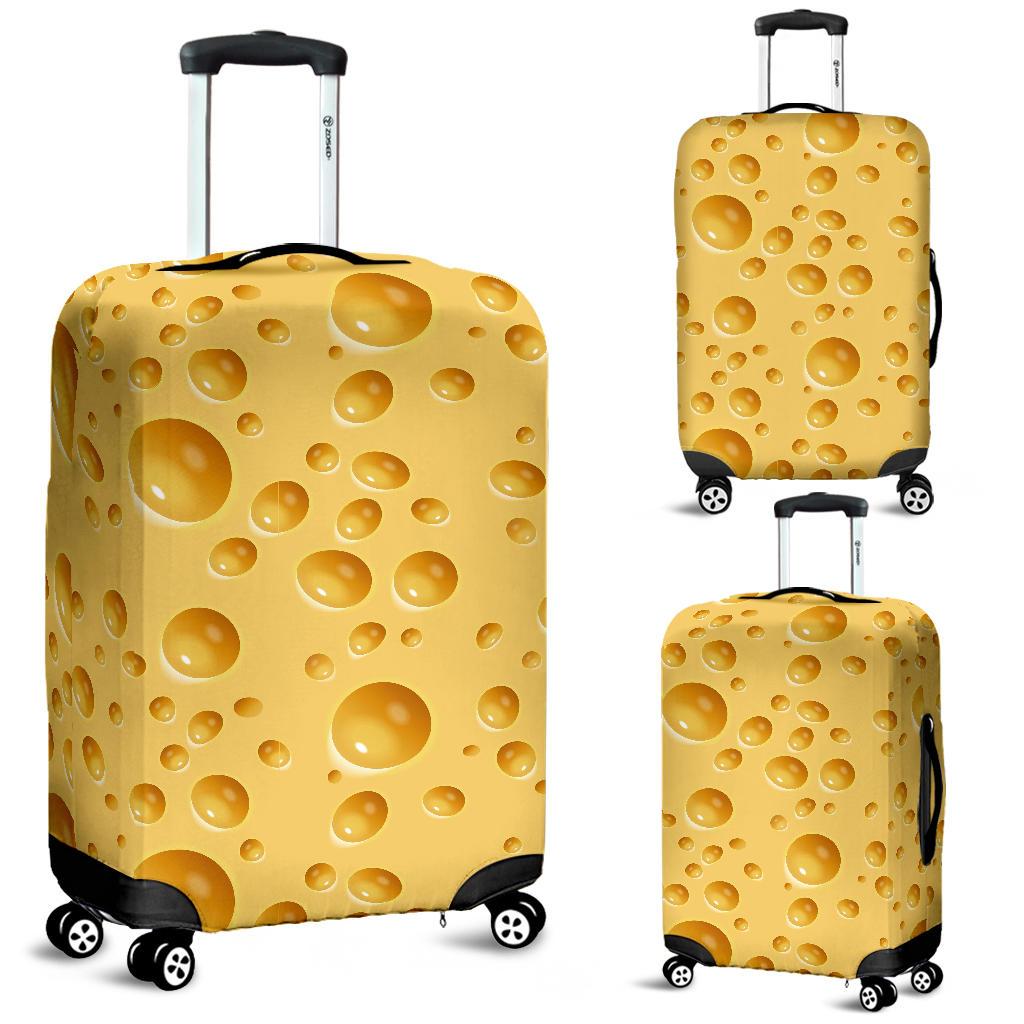 Cheese Surface Pattern Print Luggage Cover Protector-grizzshop