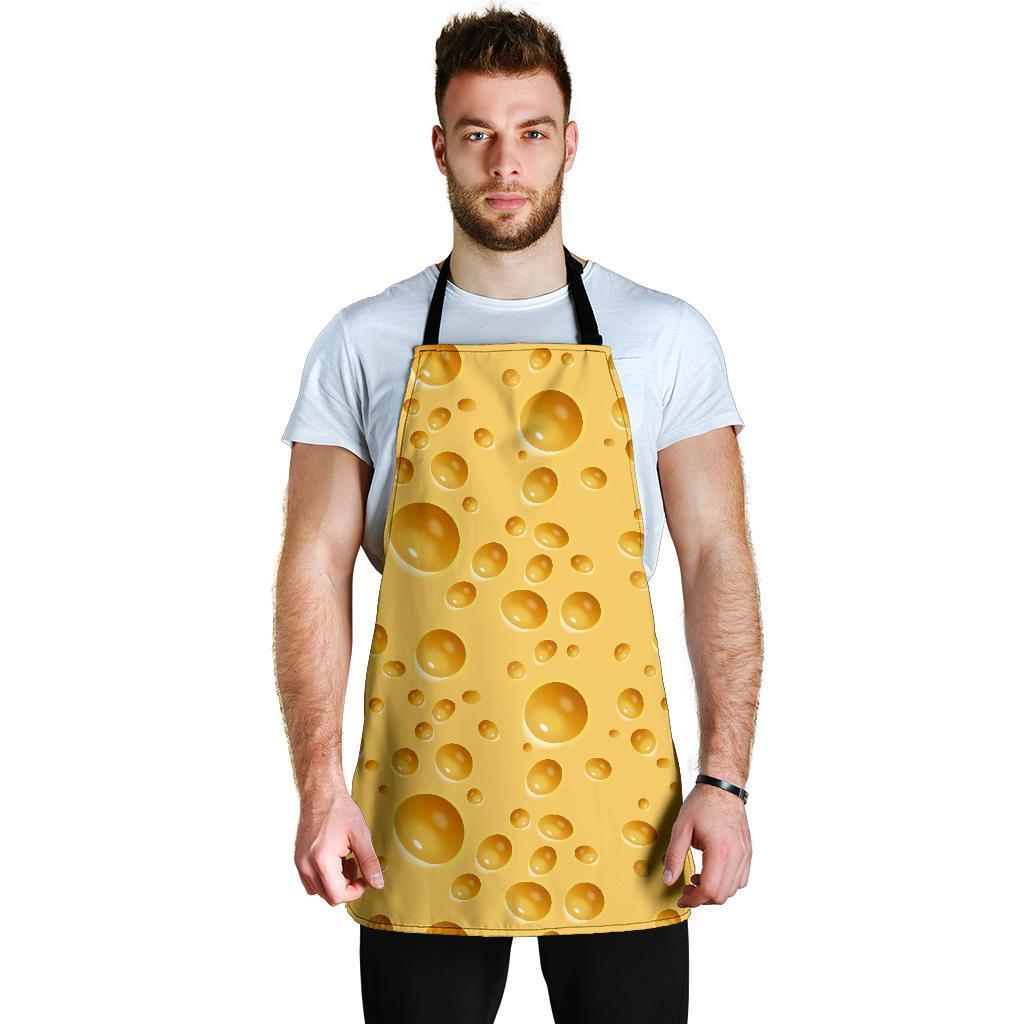 Cheese Surface Pattern Print Men's Apron-grizzshop