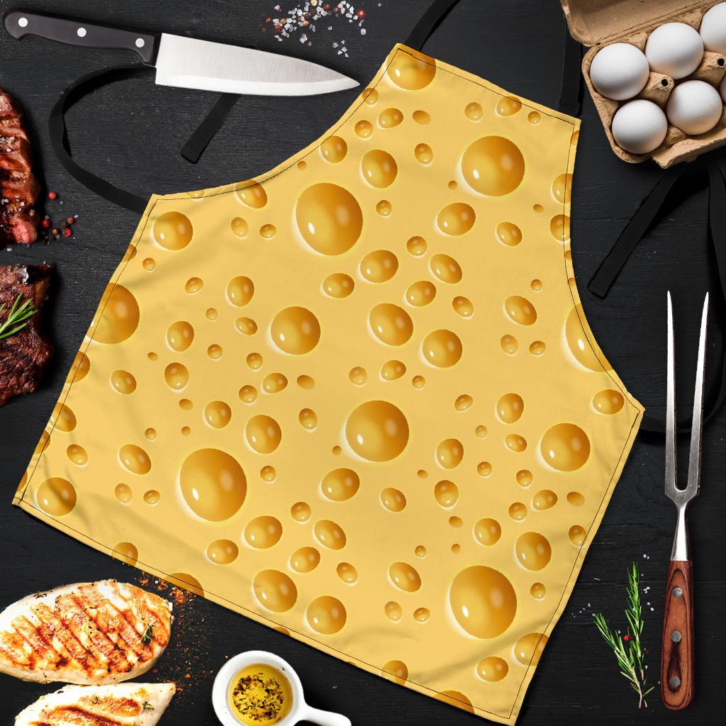 Cheese Surface Pattern Print Men's Apron-grizzshop