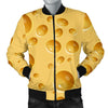 Cheese Surface Pattern Print Men's Bomber Jacket-grizzshop