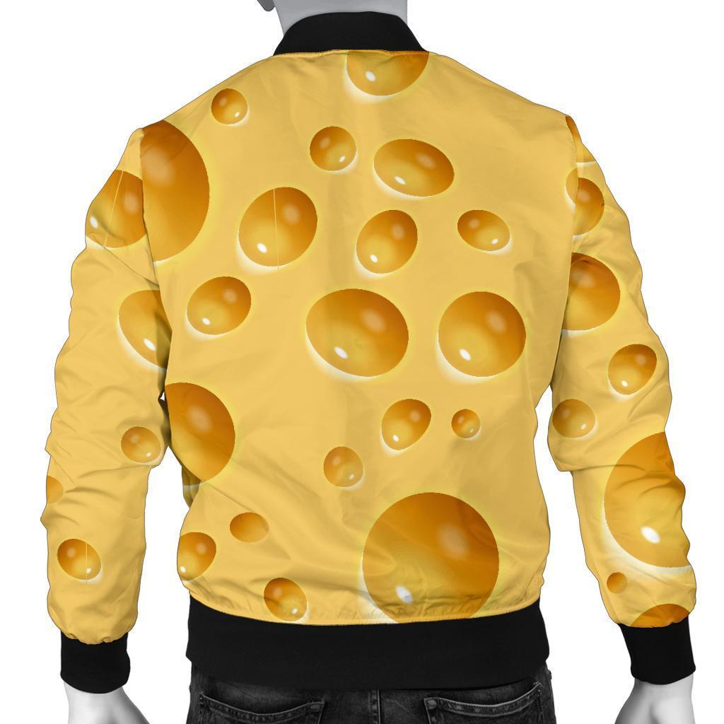 Cheese Surface Pattern Print Men's Bomber Jacket-grizzshop