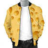 Cheese Surface Pattern Print Men's Bomber Jacket-grizzshop