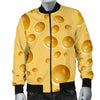 Cheese Surface Pattern Print Men's Bomber Jacket-grizzshop