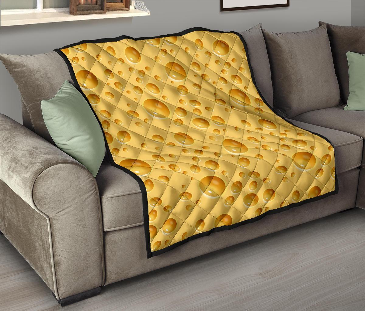 Cheese Surface Pattern Print Quilt-grizzshop