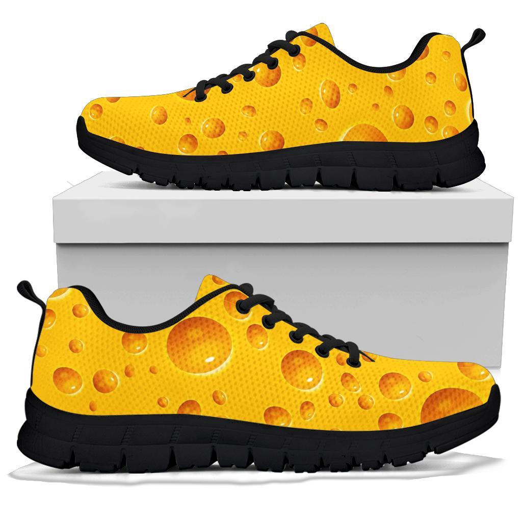 Cheese Surface Pattern Print Sneaker Shoes For Men Women-grizzshop