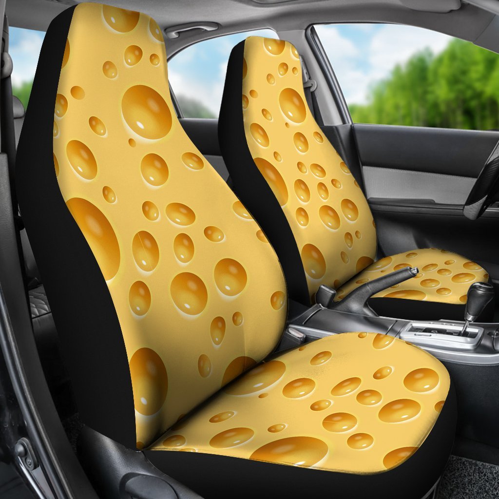 Cheese Surface Pattern Print Universal Fit Car Seat Covers-grizzshop