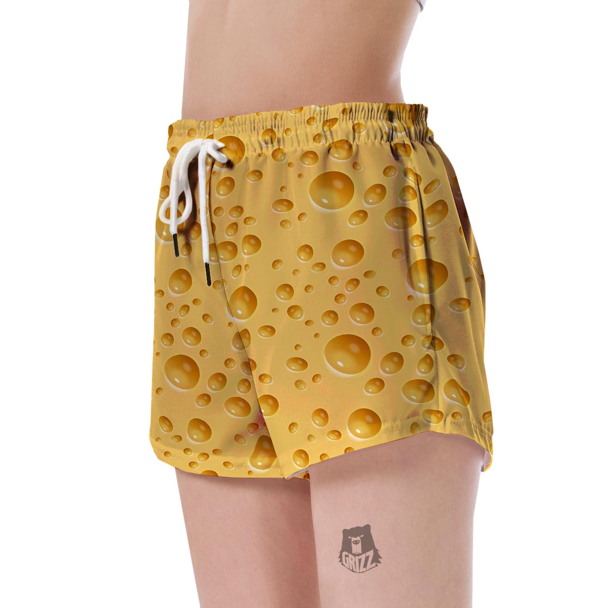 Cheese Surface Pattern Print Women's Shorts-grizzshop