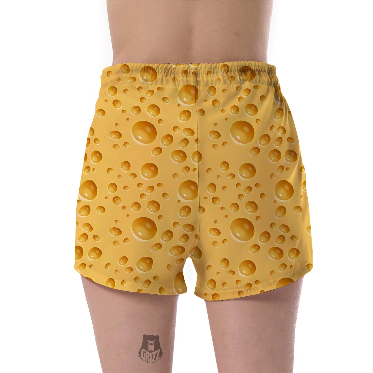 Cheese Surface Pattern Print Women's Shorts-grizzshop