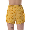 Cheese Surface Pattern Print Women's Shorts-grizzshop