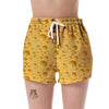 Cheese Surface Pattern Print Women's Shorts-grizzshop