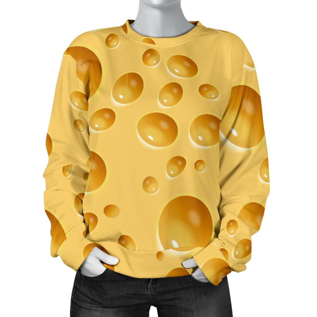 Cheese Surface Pattern Print Women's Sweatshirt-grizzshop