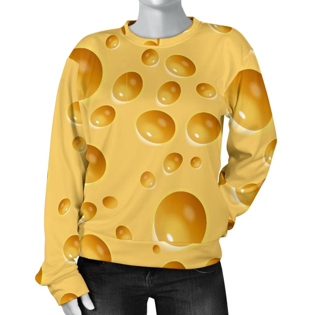 Cheese Surface Pattern Print Women's Sweatshirt-grizzshop