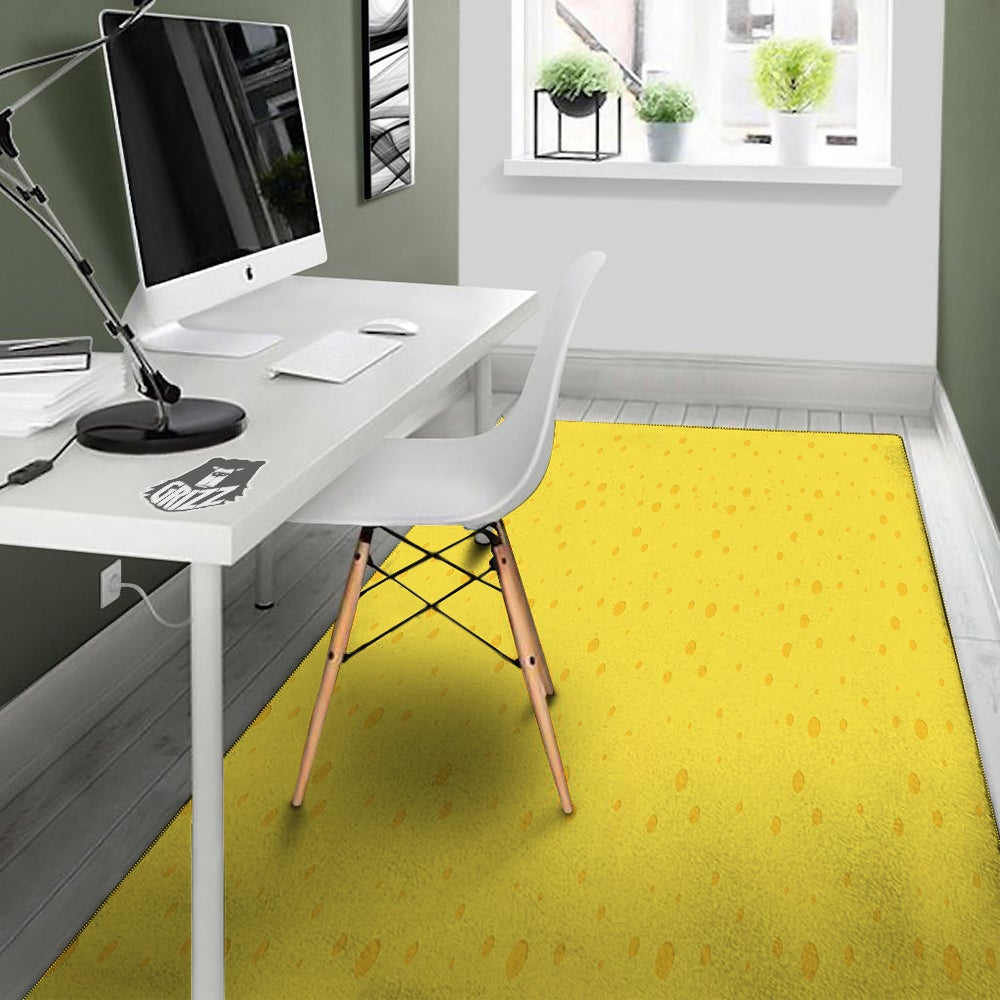 Cheese Yellow Print Pattern Floor Mat-grizzshop
