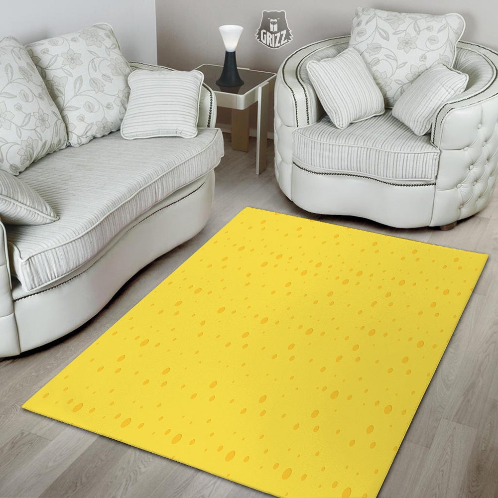 Cheese Yellow Print Pattern Floor Mat-grizzshop