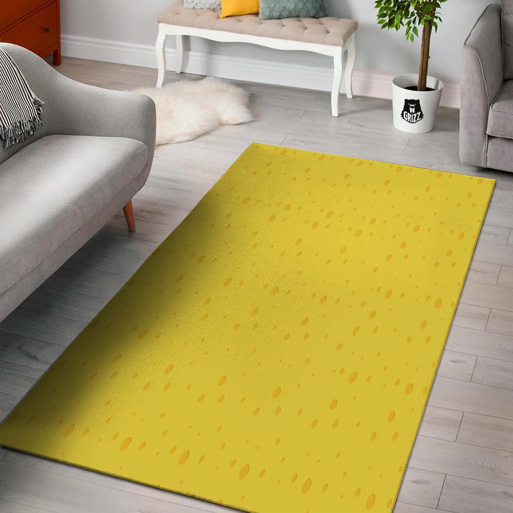 Cheese Yellow Print Pattern Floor Mat-grizzshop
