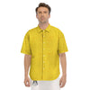 Cheese Yellow Print Pattern Men's Short Sleeve Shirts-grizzshop