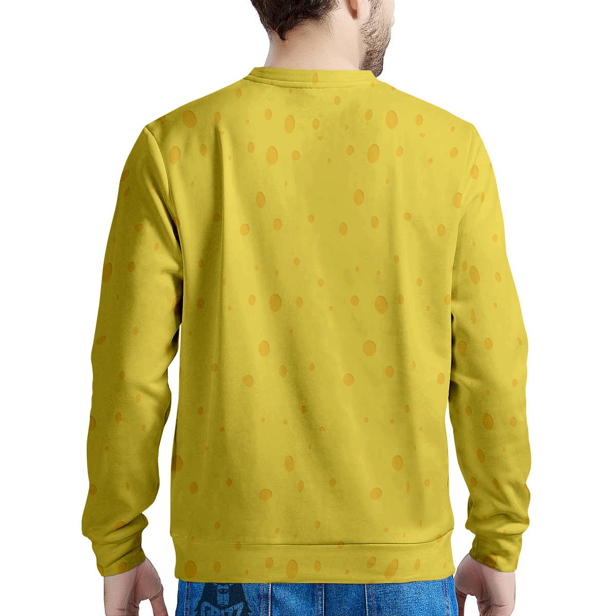 Cheese Yellow Print Pattern Men's Sweatshirt-grizzshop