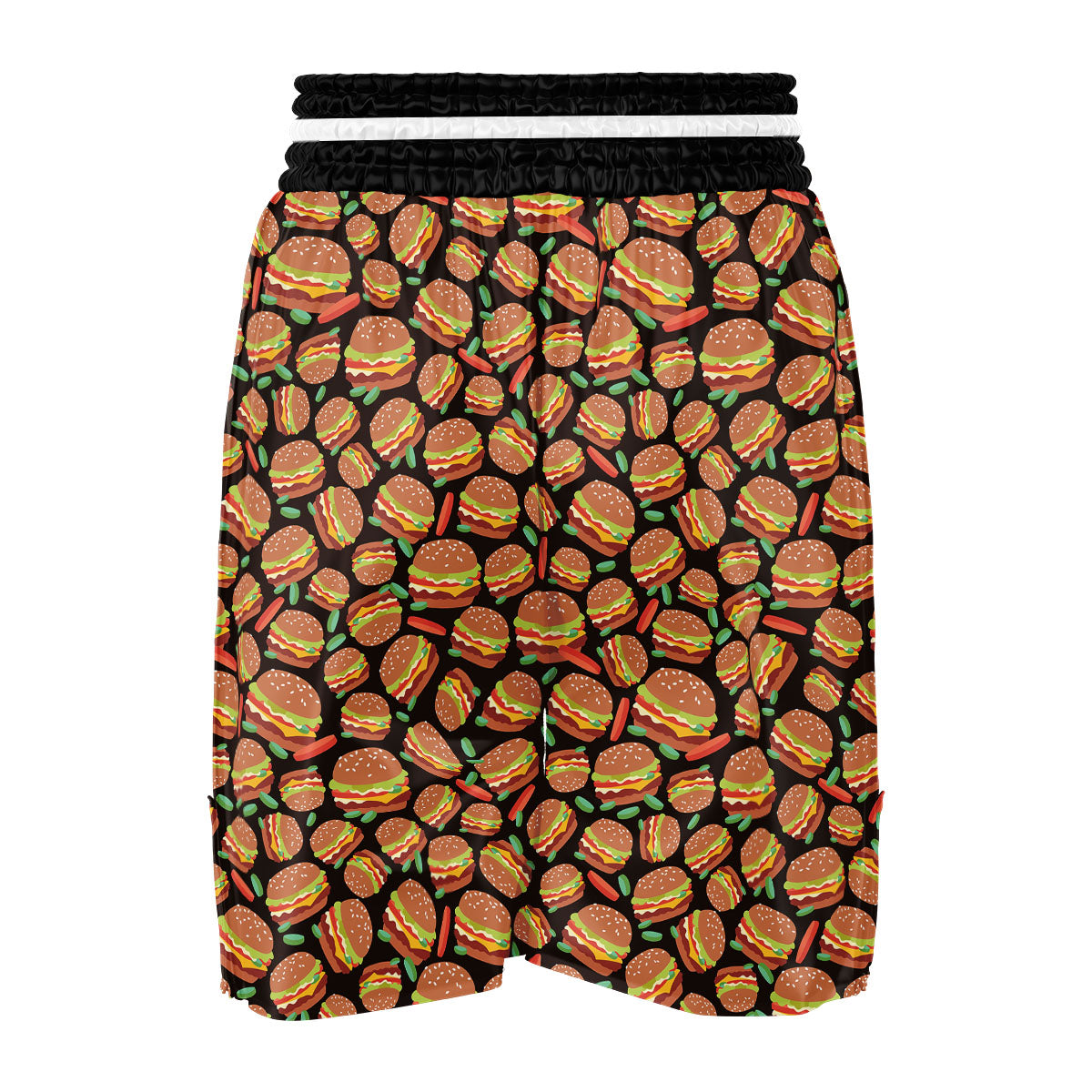 Cheeseburger Print Pattern Boxing Shorts-grizzshop