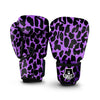 Cheetah Black And Purple Print Boxing Gloves-grizzshop