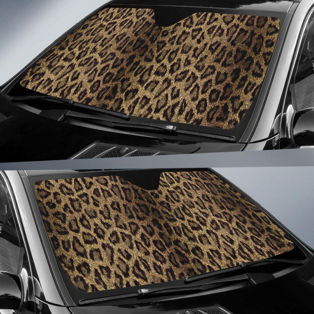 Cheetah Leopard Pattern Print Car Sun Shade-grizzshop