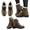 Cheetah Leopard Pattern Print Comfy Winter Boots-grizzshop
