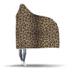 Cheetah Leopard Pattern Print Hooded Blanket-grizzshop