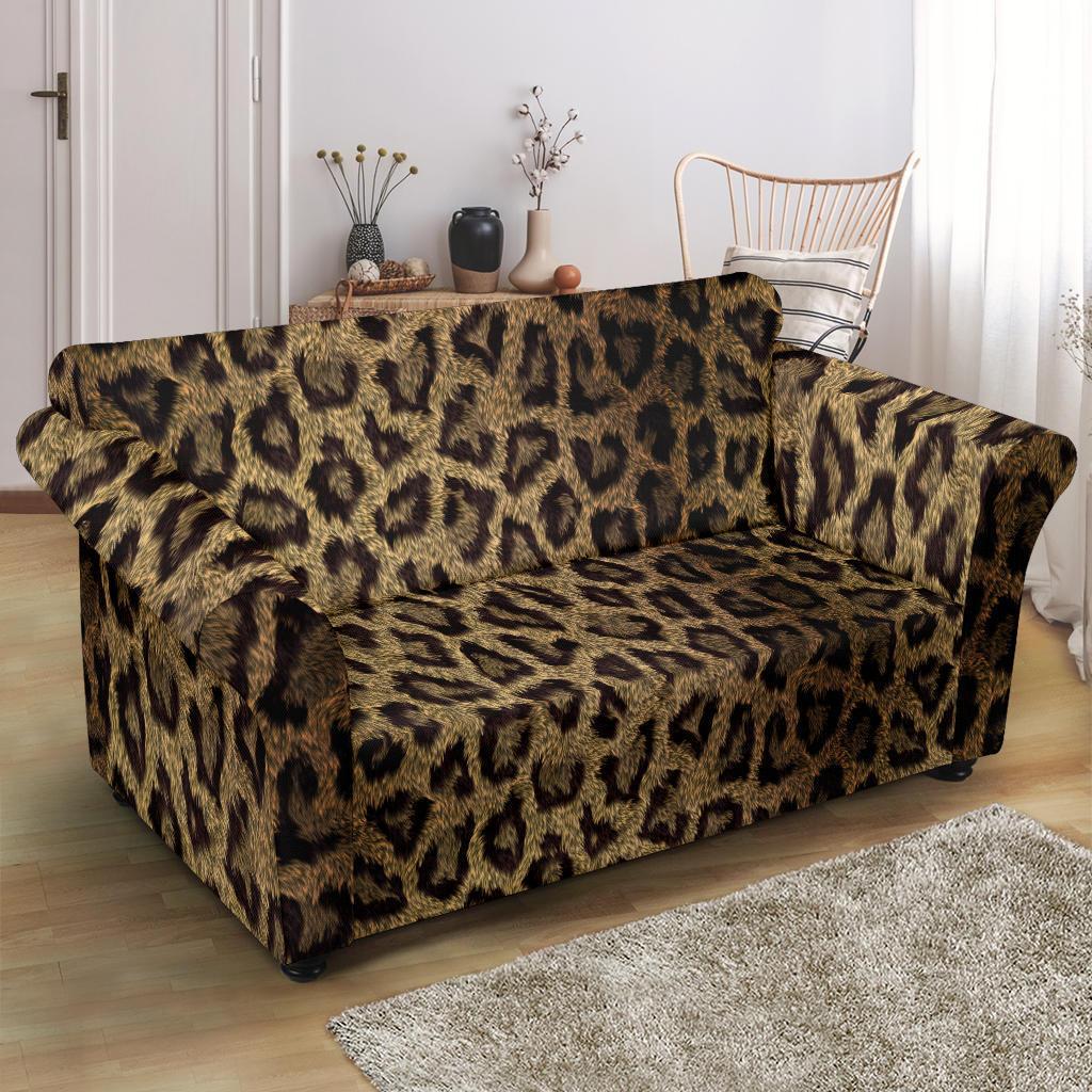 Cheetah Leopard Pattern Print Loveseat Cover-grizzshop