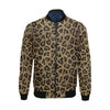 Cheetah Leopard Pattern Print Men's Bomber Jacket-grizzshop