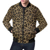 Cheetah Leopard Pattern Print Men's Bomber Jacket-grizzshop