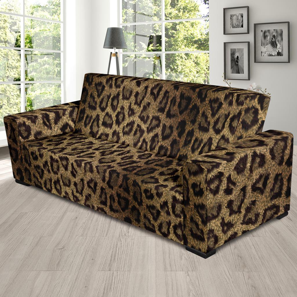 Cheetah Leopard Pattern Print Sofa Covers-grizzshop