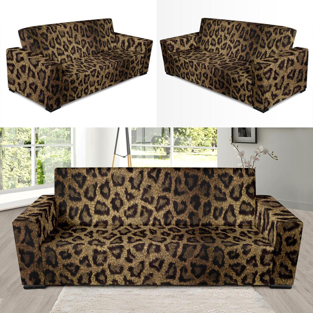 Cheetah Leopard Pattern Print Sofa Covers-grizzshop