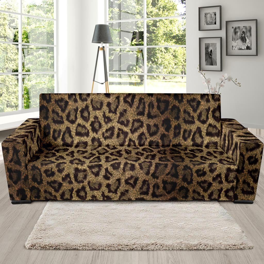 Cheetah Leopard Pattern Print Sofa Covers-grizzshop