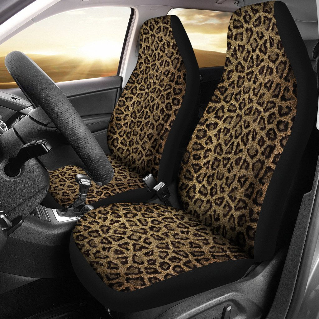 Cheetah Leopard Pattern Print Universal Fit Car Seat Cover-grizzshop