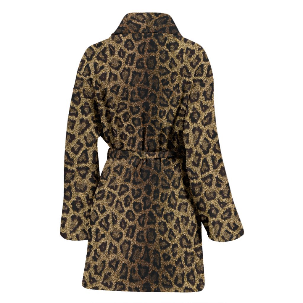 Cheetah Leopard Pattern Print Women Long Robe-grizzshop